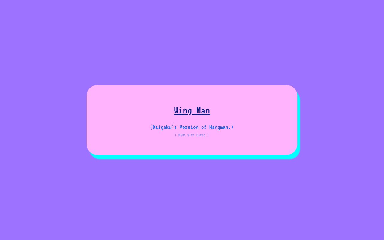 Carrd profile picture for @wingman